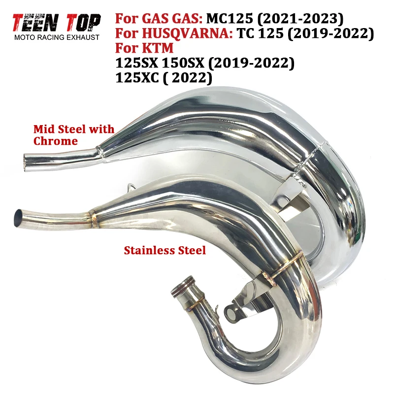 For Husqvarna TC125 Exhaust Pipe TC 125 Exaust Header OEM Size Escape Moto For GasGas MC125 Exhaust Elbow MC 125 Front Link Tube