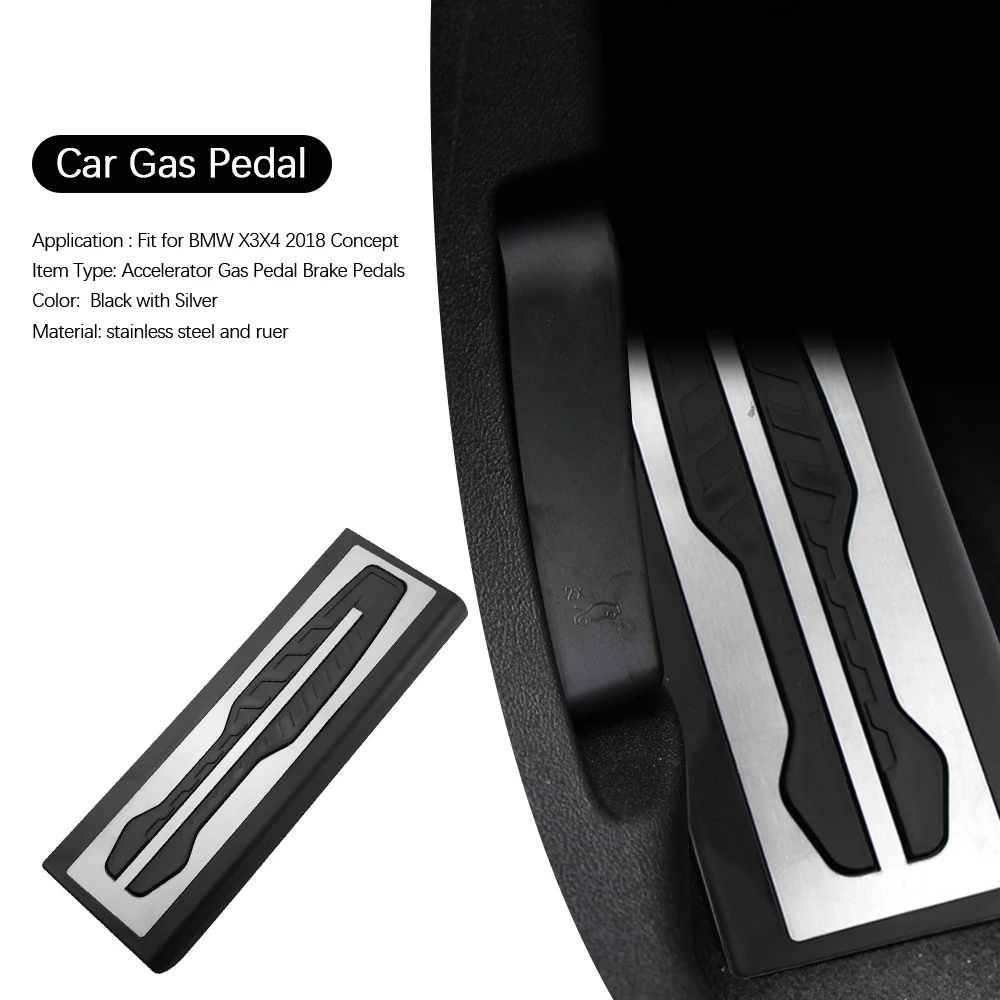 Stahl Auto Pedal Abdeckung für BMW X3 G01 2018-2022 X4 G02 2019-2021 Fußstütze tote Bremse Gaspedale Pad Zubehör – Detail 2