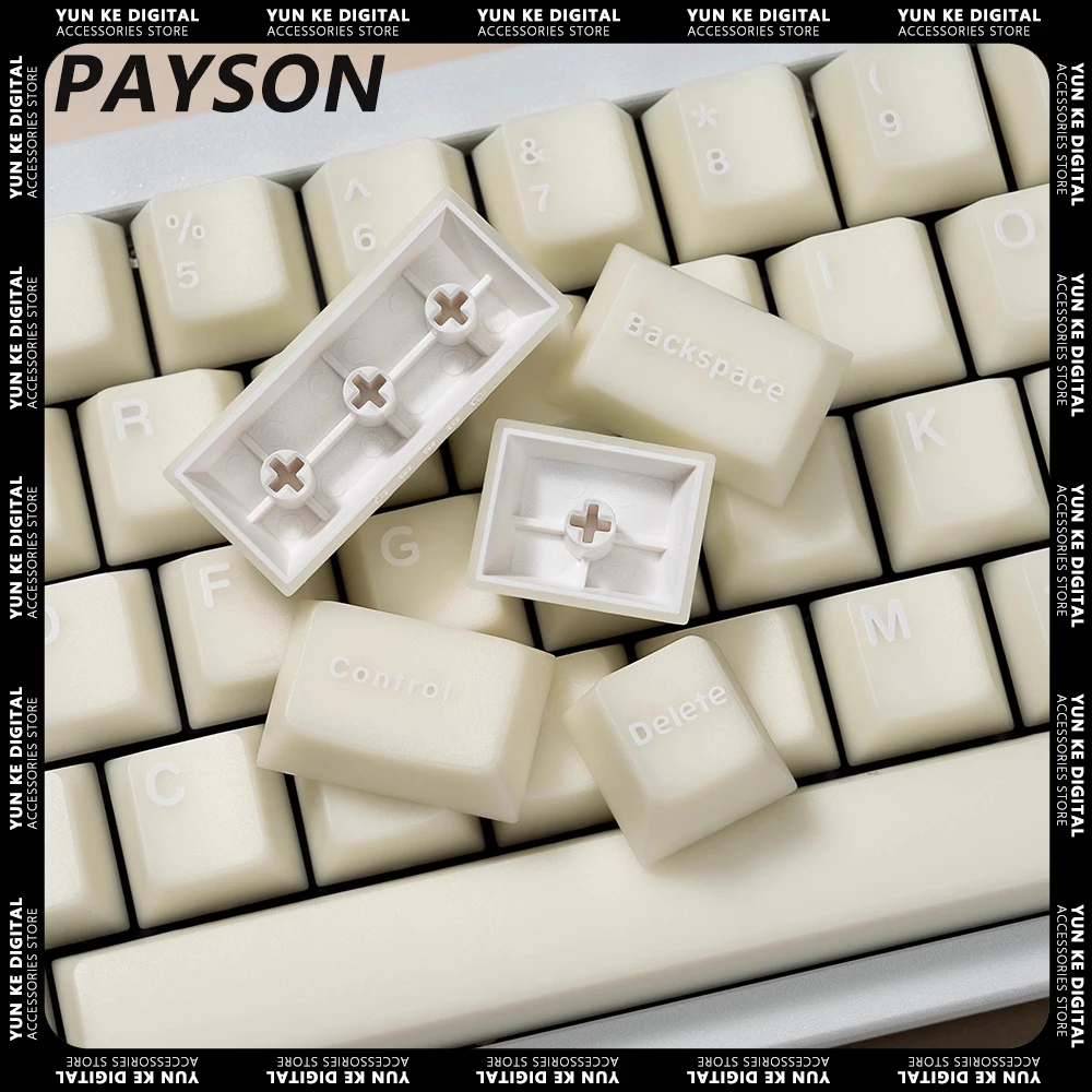 

Payson White Jade Keycaps Cherry Height Translucent Mechanical Keyboard Keycaps Customize 114keys Office Pc Gaming Accessories