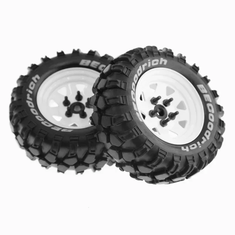 

4pcs 93mm Metal 1.9" Beadlock Wheel Rim Rubber Tire Set for 1/10 RC Crawler Car Trxs TRX4 RC4WD D90 D110 Axial SCX10