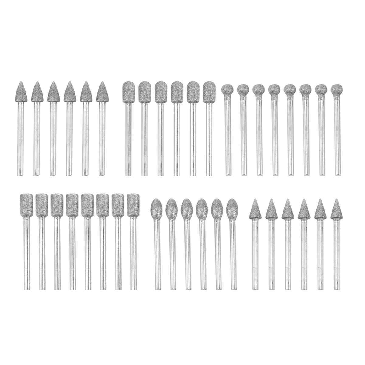 Set di 40 punte diamantate per intaglio della pietra per utensile rotante Dremel con gambo da 1/8 di pollice per lucidare la pietra da incisione
