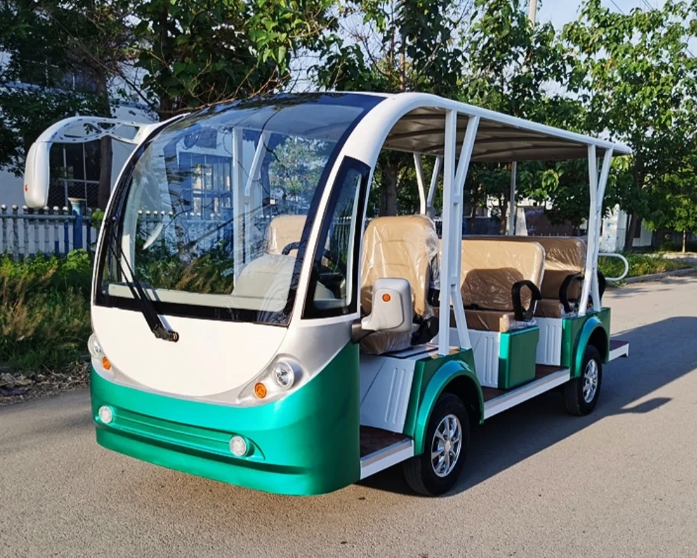 Factory Supplying Sightseeing Luxury Shuttle 14 Sets Electric Mini Bus 14 Seater