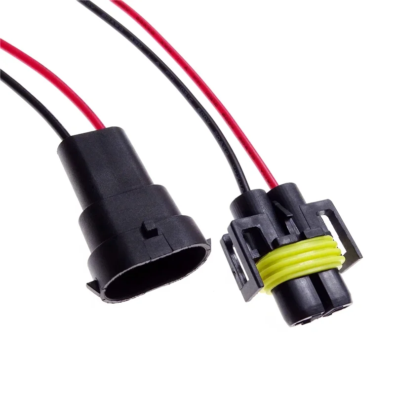 1Pair H8 H9 H11 Male To Female Socket Plug Adapter for Car Foglight Connector Cable HeadLight Bulb Lamp Wiring Harness Accessory