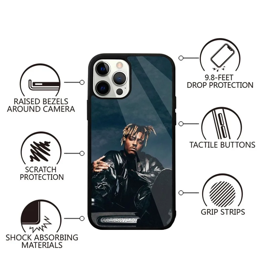 Hip Hop J-Juice Wrld Phone Case For iPhone 15,14,13,12,11,Plus,Pro,Max Mini Magsafe Magnetic Wireless Charging