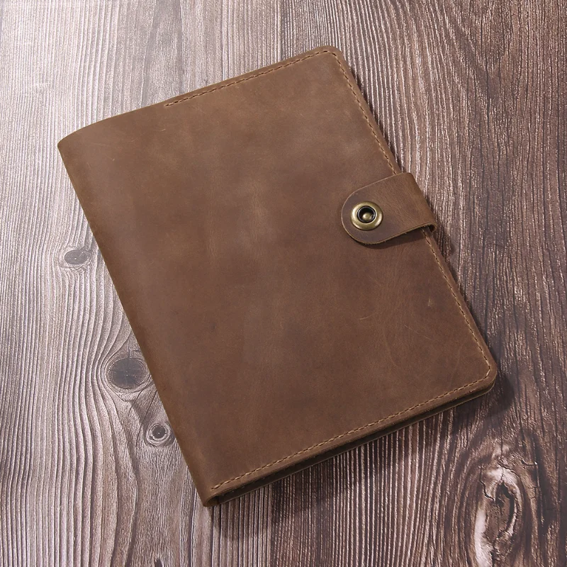 Vintage Diaries A5 size Journals notebook genuine leather personal planner note book grey black brown travel Sketchbook cool