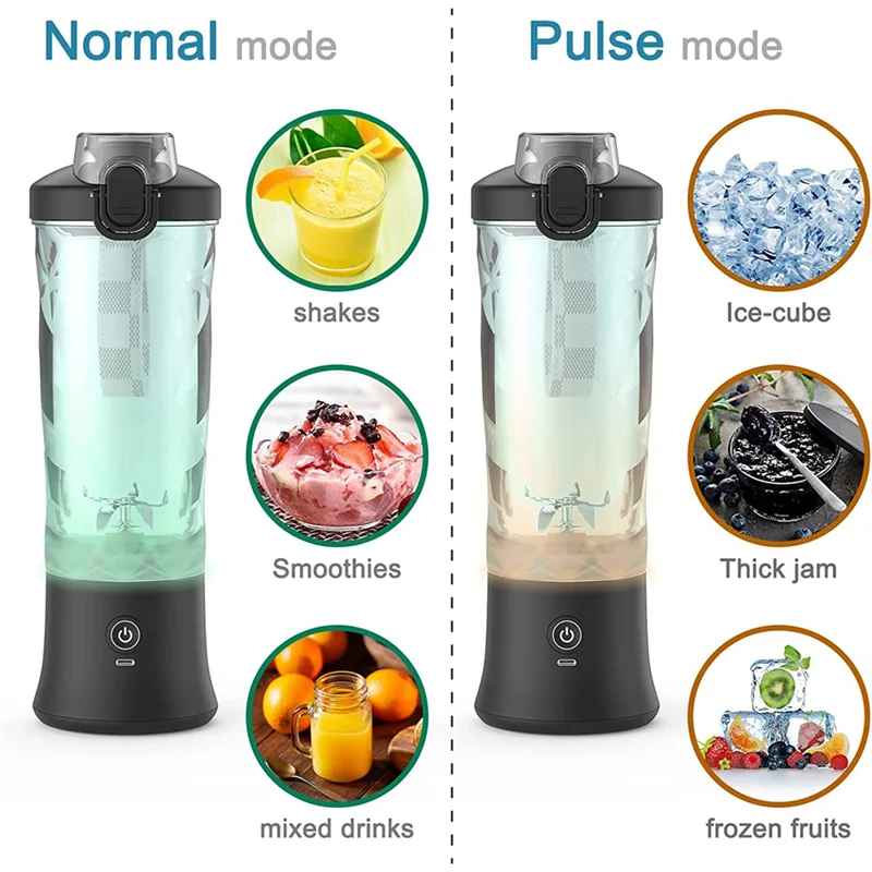 

Latest Portable Blender, Personal Size Blender For Shakes And Smoothies With 6 Blade Mini Blender 20Oz For Home,Travel