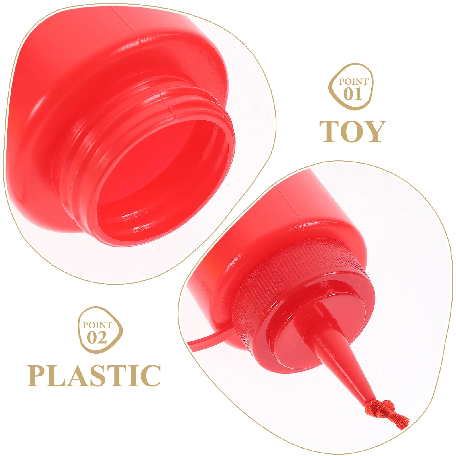 2 Pcs Ground Mustard Tricky Seasoning Fake Condiment Ketchup Interactive Prank Stuff Interesting Wear-resistant Toys Child