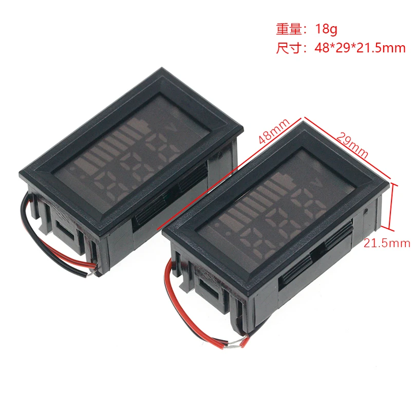 12V 24V 36V 48V 60V Car Battery Charge Level Indicator Lithium Battery Capacity Meter Tester Display LED Tester Voltmeter