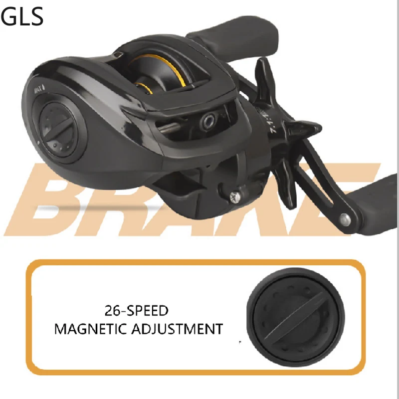 Imagem -05 - Gls Seawater Resistente 7.1:1 Alta Velocidade Relação da Engrenagem Carretel de Pesca Esquerda Direita Opcional Mais 1bb Baitcasting Carretel Pesca