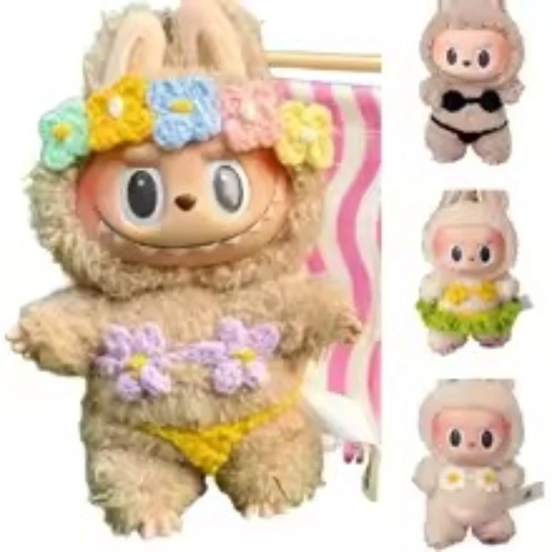 

Очаровательный комплект бикини с повязкой на голову для Labubu 3.0 Big Into Energy Series: сексуальный купальник-бикини, одежда