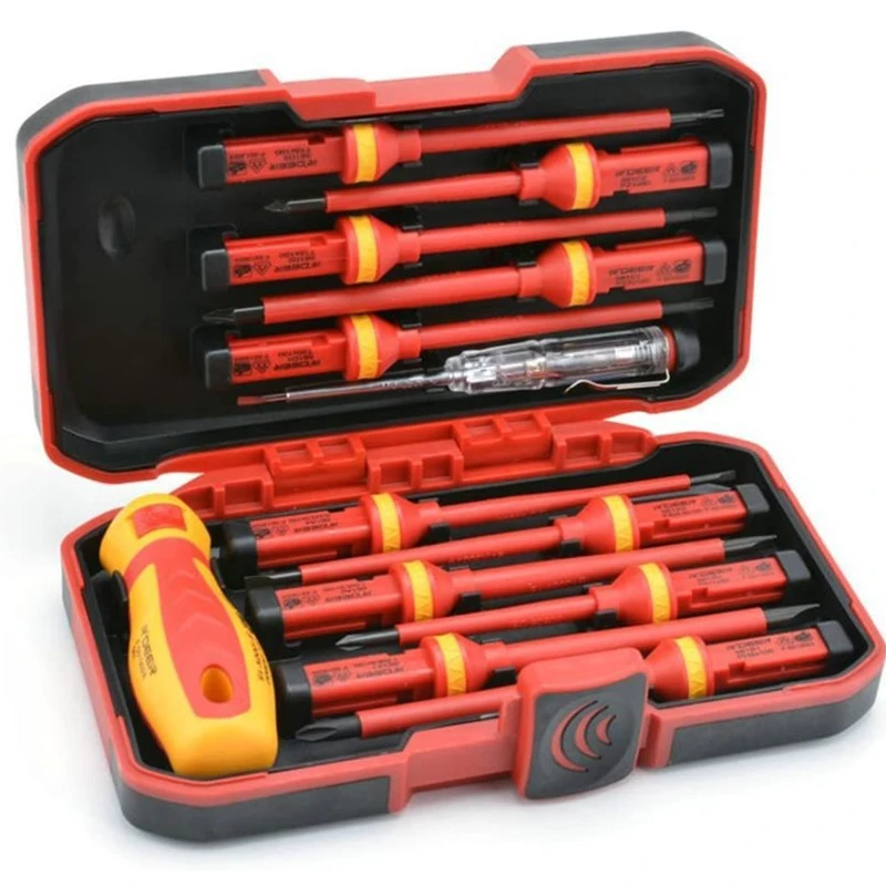 13Pcs VDE Insulated Screwdriver Set Electrician Screwdriver With Insulated Plastic Handle Screwdriver