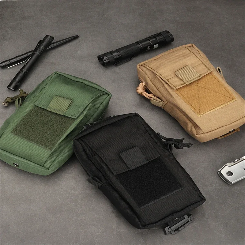 Reiserucksack Schultergurt Kleinigkeiten Taschen Pack Schlüssel Taschenlampe Handytasche Molle Outdoor Camping EDC Werkzeuge Tasche Zubehör – Detail 3