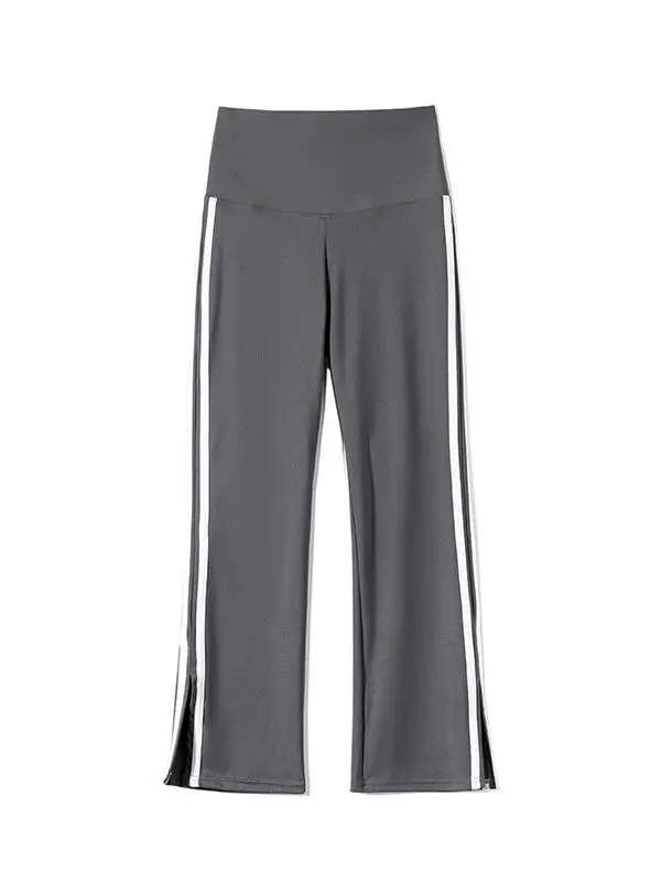 กางเกงโยคะเอวสูงทรงขากว้างสำหรับผู้หญิง ฤดูร้อน ผ้าบาง ไซส์เล็ก ทรงขาบานเล็กน้อย ผ้าโพลีเอสเตอร์ ใช้เป็นชั้นในได้