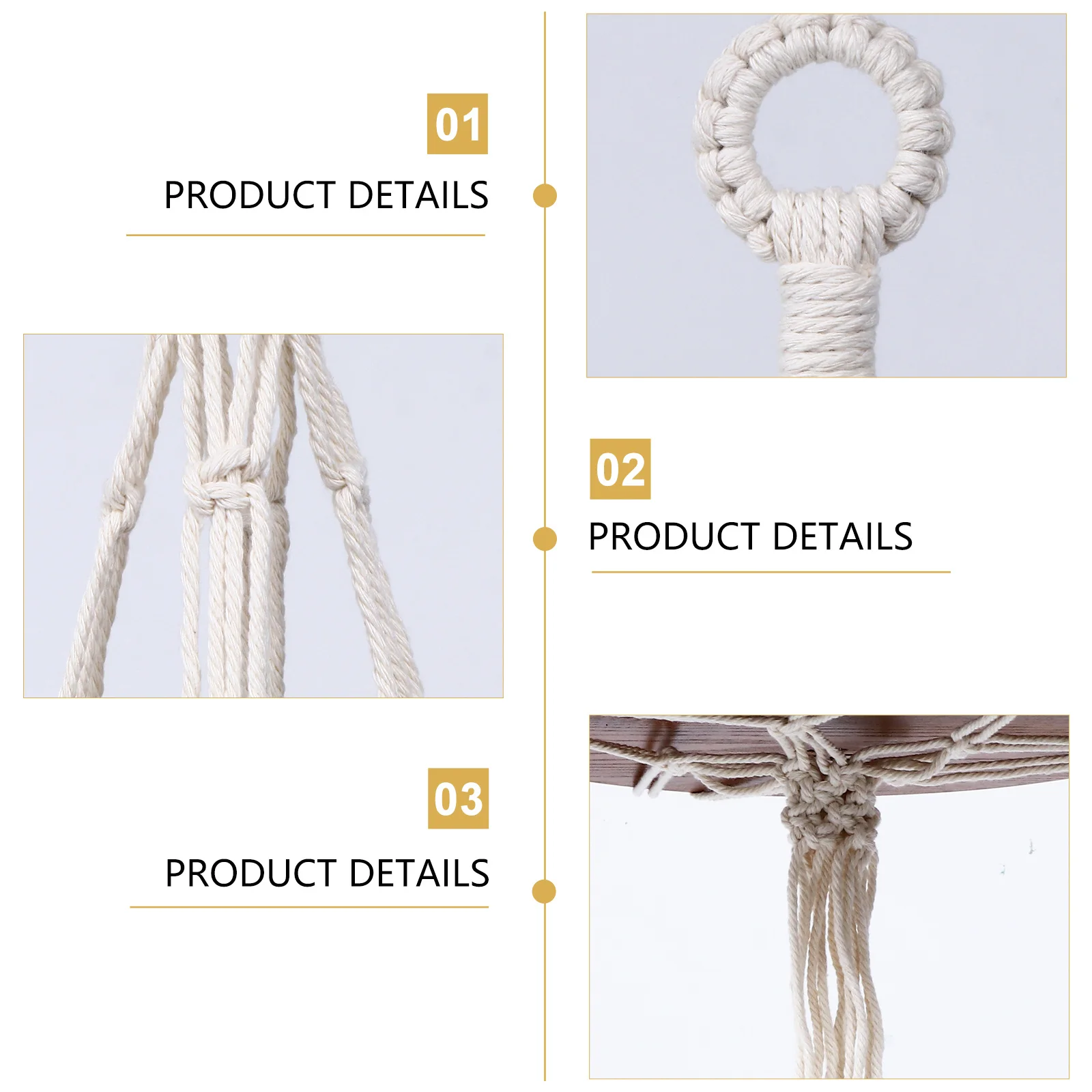 

Woven Flower Basket Wooden Board Hanging Holder Balcony Plant Pot Hanger Indoor Outdoor Durable Decorative Planter