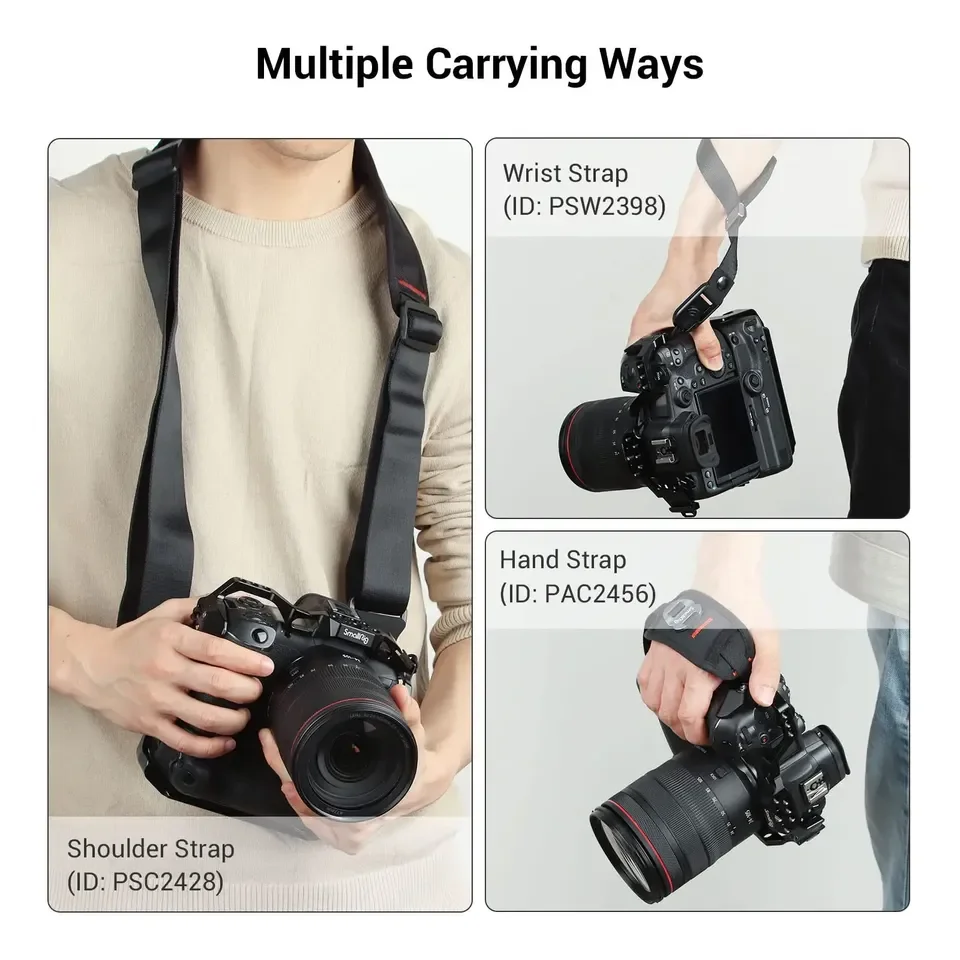 Видеокарта EOS R5/R6/R5C с аккумуляторной ручкой BG-R10, алюминиевая клетка для камеры для изготовления фильмов для Canon EOS R5/R6/R5C