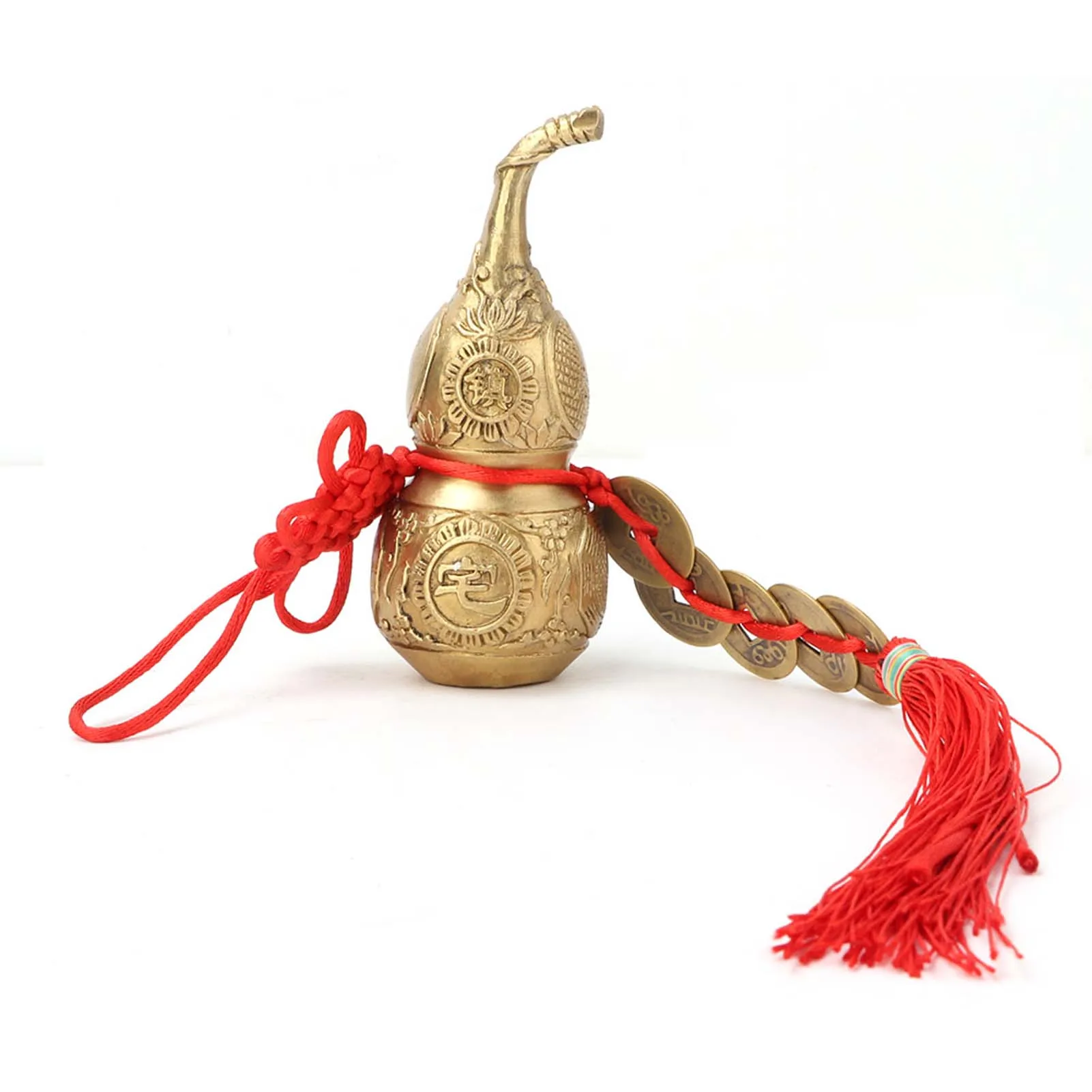 ZK40 Pure Brass Wu Lou Cucurbit Gourd Home Decoration Symbol of Luck and Treasure