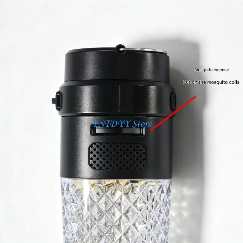 G6DE Rechargeable Tent Light with Top Hook and Folding Stand for Camping Use