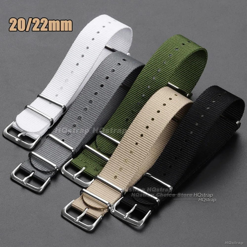 Weave Nylon-Armband, 20 mm, 22 mm, weiches Canvas-Uhrenarmband für Männer und Frauen, universelles Ersatzarmband, Stahlschnalle