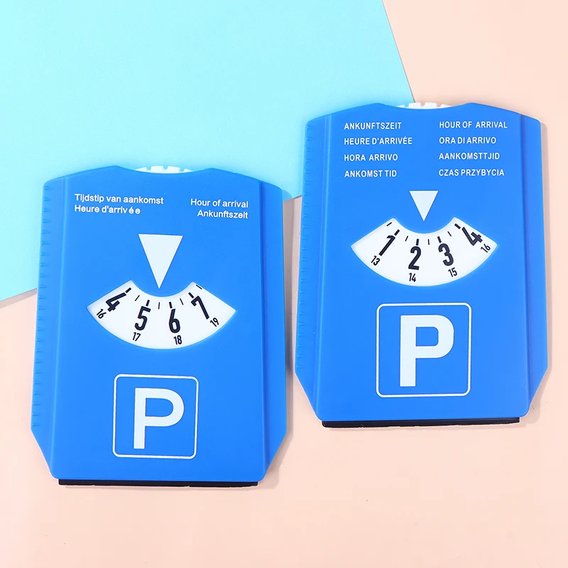 Blue Digital Parking Timer Disc Easy To Use Clock Tool Car Arrival Time Display Parking Enforcement Durable Car Accessories