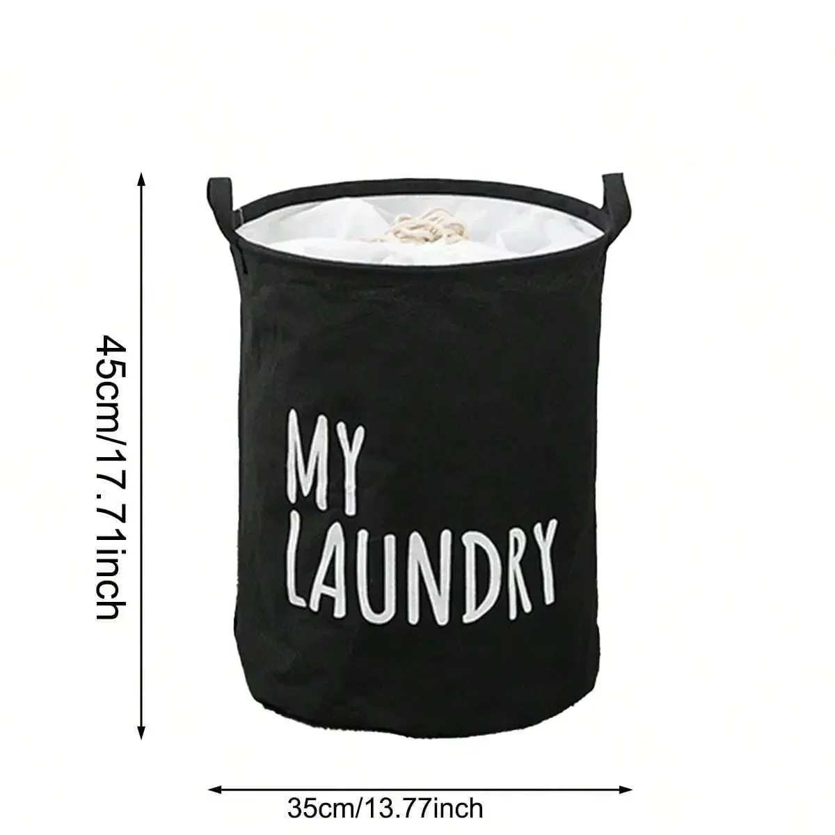 Cotton and Linen Laundry Basket Household Foldable Laundry Basket Waterproof Clothes and Toys Storage Bucket Laundry Supplies