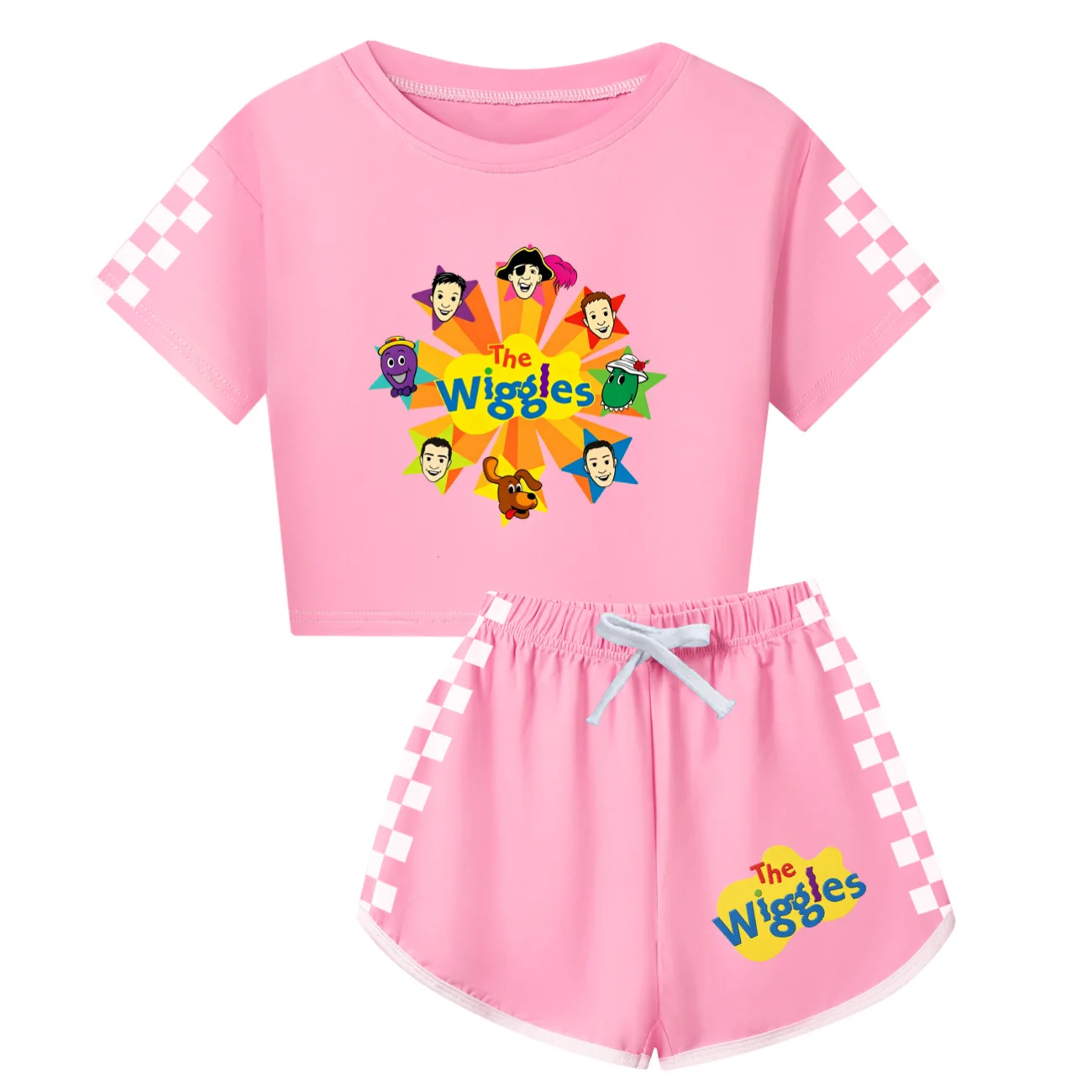 The Wiggles Jungen-Kleidungssets, Kinder-T-Shirts, Shorts, 2-teiliges Set, Teenager-Mädchen-Trainingsanzug, Baby-Outfits, Anzug, Urlaubsgeschenk 5748 – Detail 3
