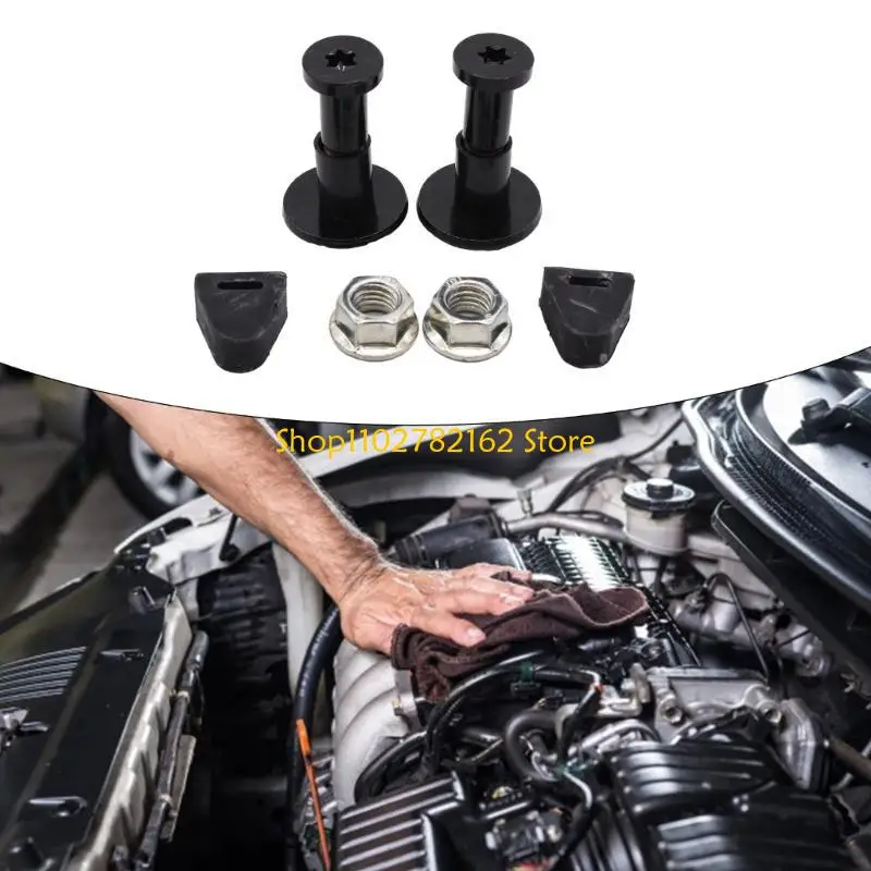 

547B Truck Car Rear Door Tailgate Strikers Bolt with Rubber Stop Bumper Bundle Reduce Noise Easy Installation Durable