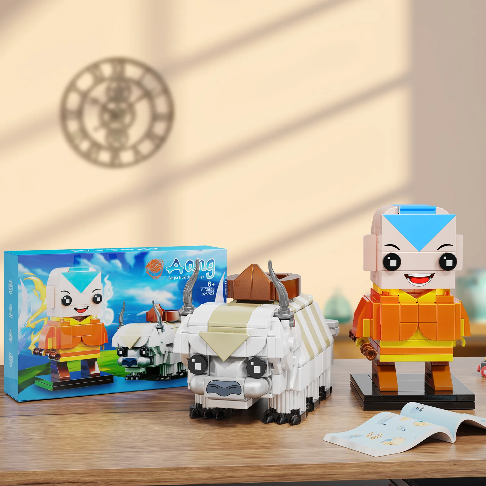 아바타 마지막 에어벤더 Aang Momo Appa Brickheadz 빌딩 블록 모델 키트, MOC 액션 피규어 벽돌 장난감, 어린이 생일 선물