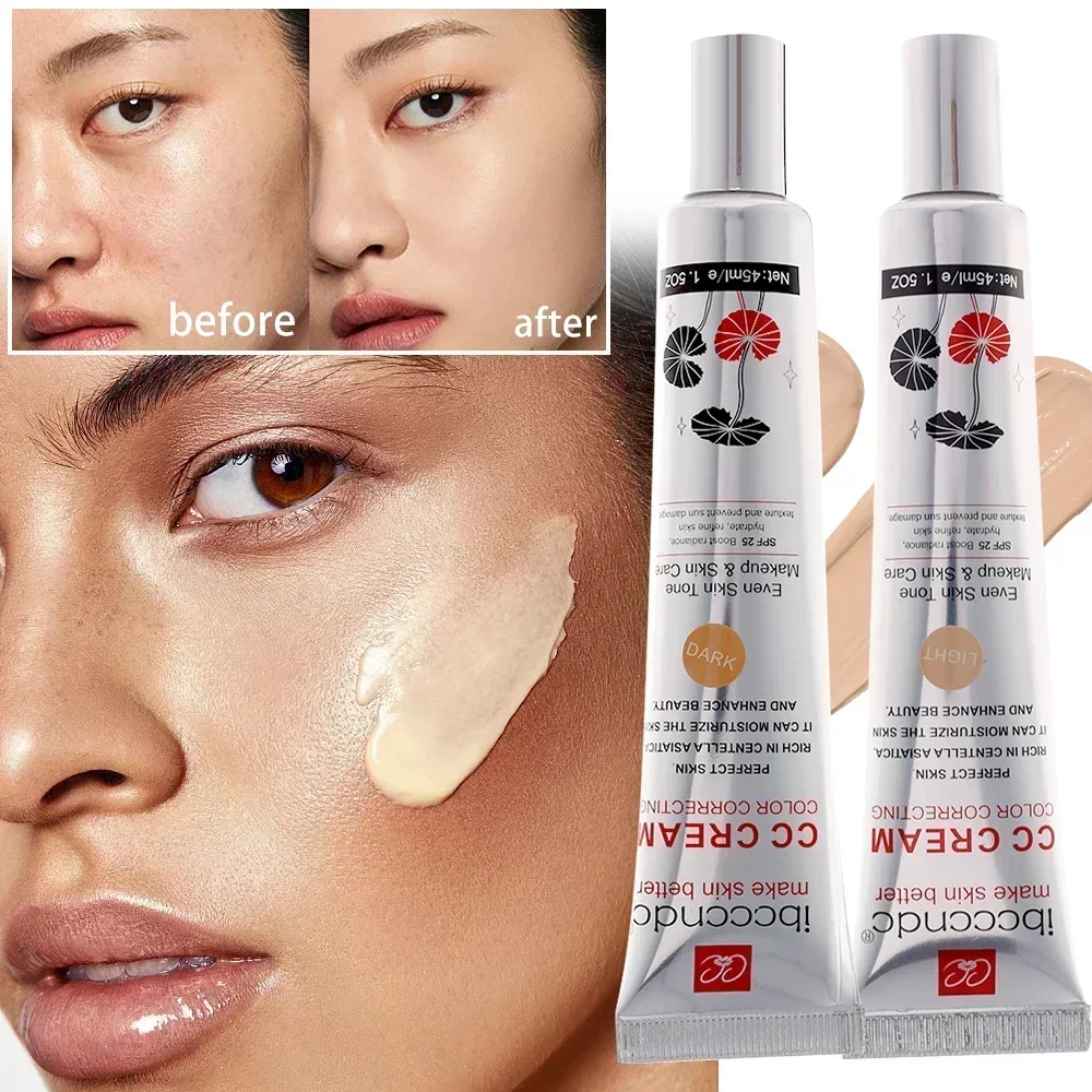 Dauerhafte cc Creme feuchtigkeit spendende Concealer natürliche Gesichts basis Make-up wasserdichte Abdeckung Akne Spot flüssige Grundierung aufhellende Haut