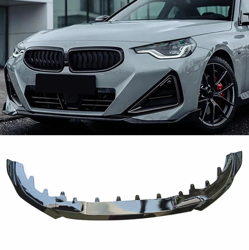 

Front Bumper Spoiler Lip Splitter Glossy Black Lower Body Kit Guard Plate Blade Protector For BMW G42 2 Series 2-Door 2022