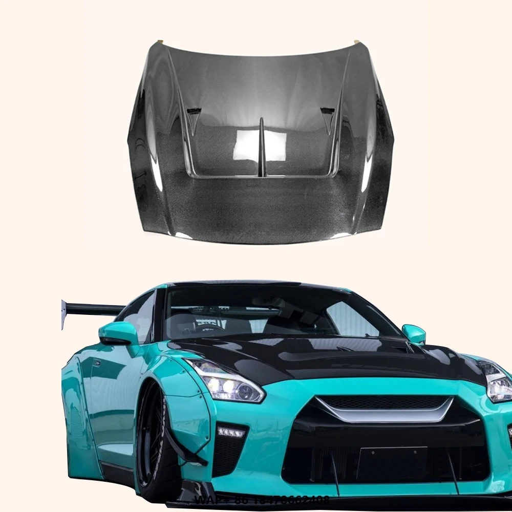 

2009+ GTR R35 Body Kits CBA DBA 4BA LBV2 Style Carbon Fiber Front Hood Bonnet New Condition Engine Hoods