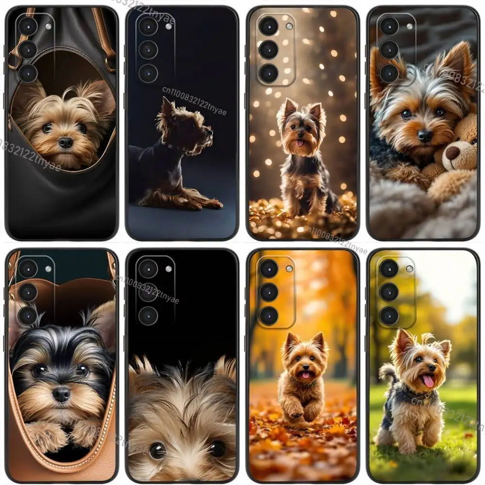

Soft Liquid Silicone Black Cover Phone Case For Samsung Galaxy A20,21s,22,31,32,52,53,72,73,80,91 Yorkshire Terrier Dog