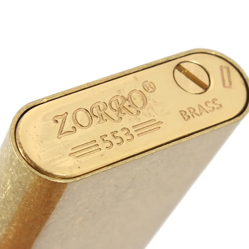 Zorro Original  Pure Copper Match Retro Kerosene Oil Cigarettes Lighter Pull Ignition Fire Men\'s Smoking Tool Gift for Man