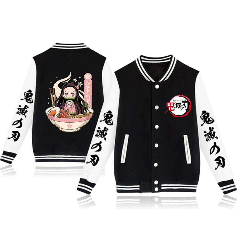 Y2k Manga Demon Slayer Hoodie Kimetsu No Yaiba Sweatshirt Rengoku Anim Uzui Tanjiro Inosuke Zenitsu Nezuko Baseball Jackets Coat