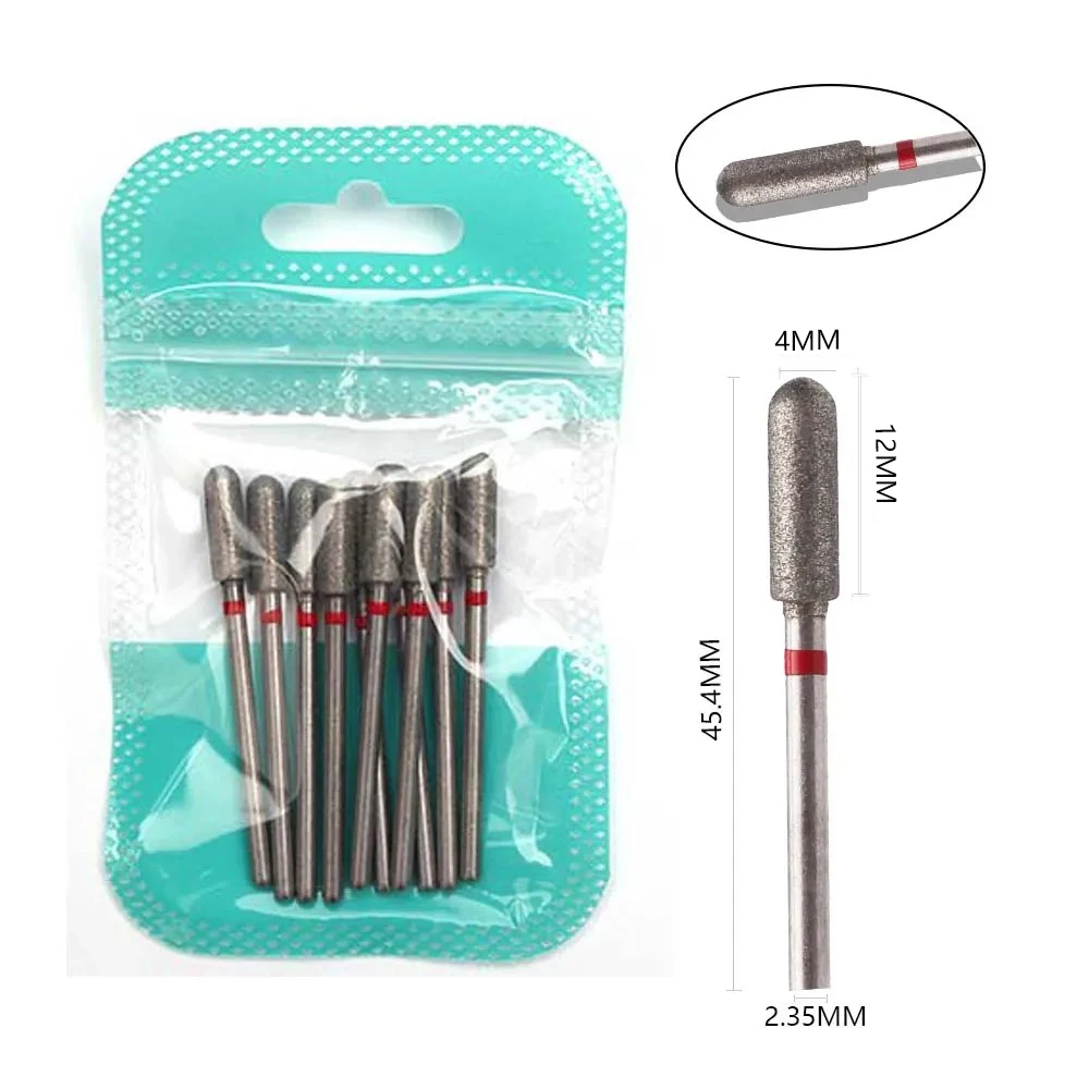 10 stücke Diamant Fräser Nagel Bohrer Set Für Maniküre Zubehör Pediküre Elektrische Maschine Nagel Bit Pinsel Grat Werkzeuge