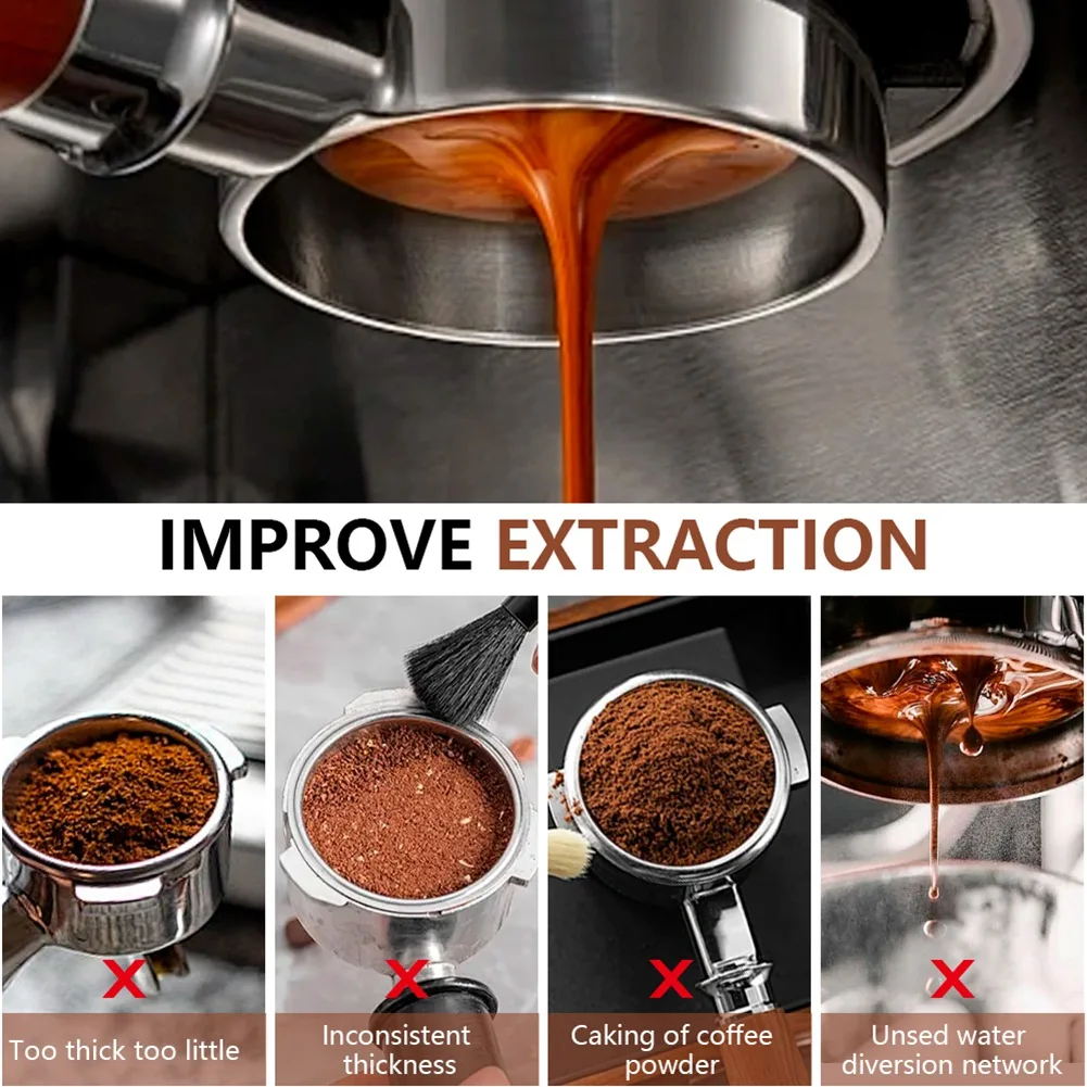 ABWZ-E61 58MM 2 Ears Coffee Bottomless Handle With Filter Basket Universal Espresso Machine Tool Accessory
