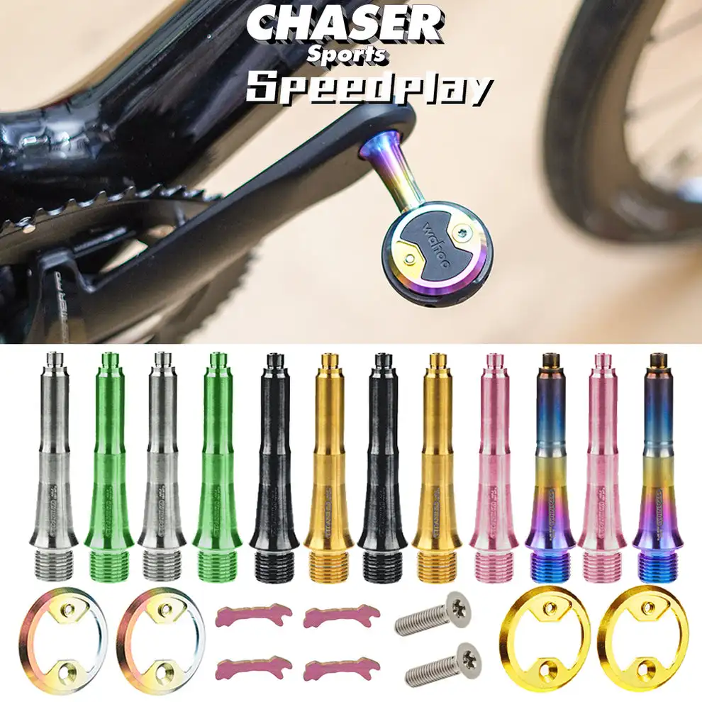 Chaser Titanium Axle Lollipop Pedals TC11 Ultra-light Extended Titanium Axle for Wahoo Speedplay