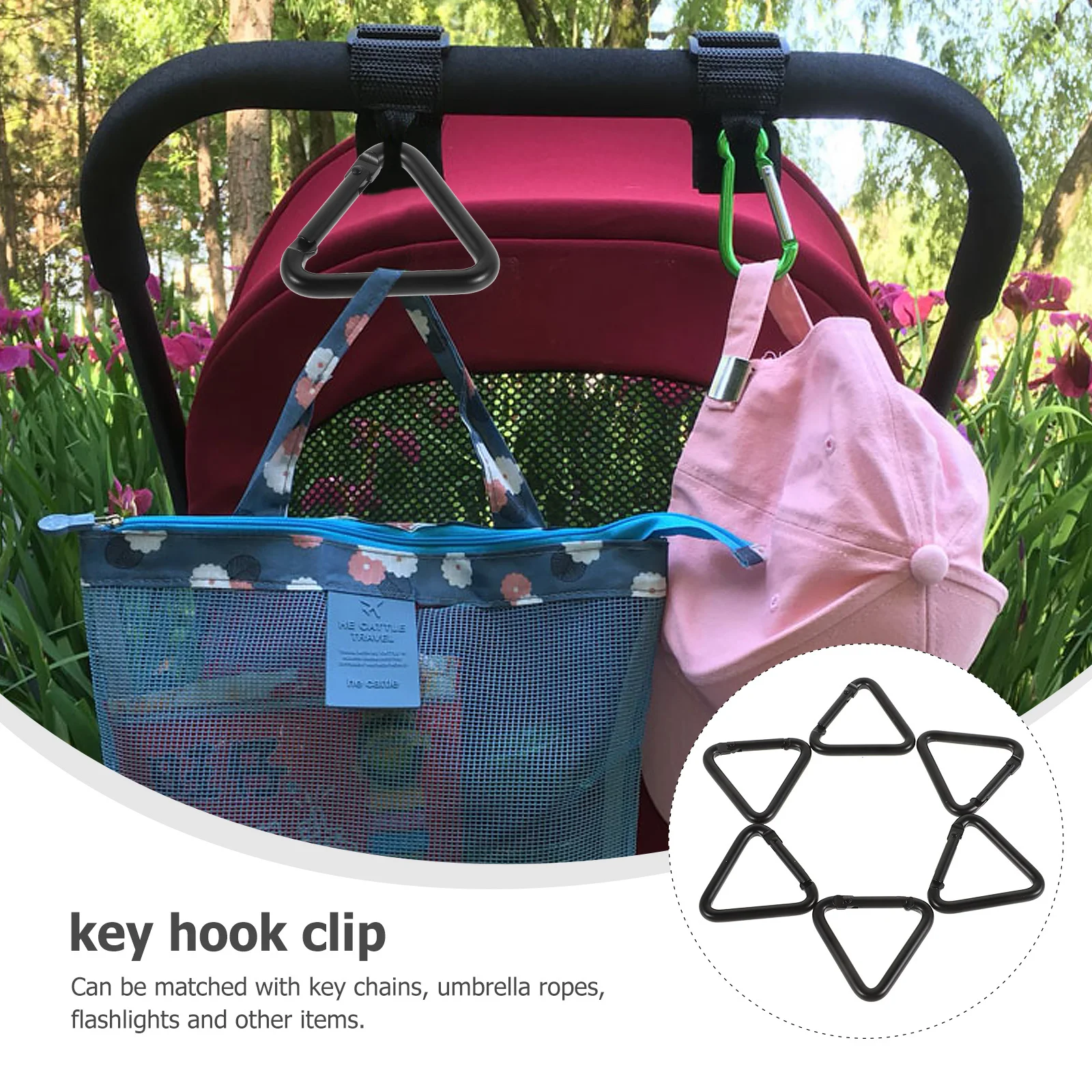 черные алюминиевые треугольные зажимы-карабины