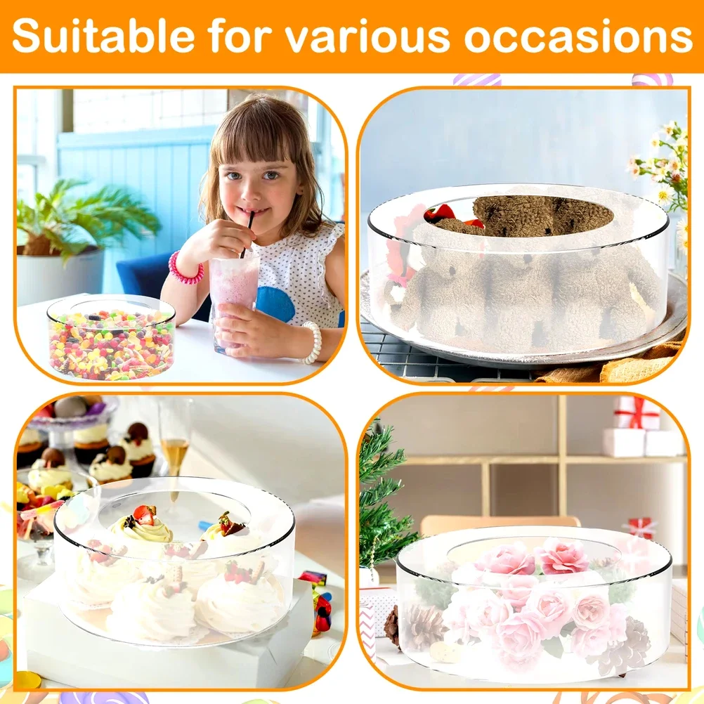 Acrylic cake stand Fillable lamp candy flower display stands Stackable Display Box for Wedding Birthday Party Table Pastry Decor