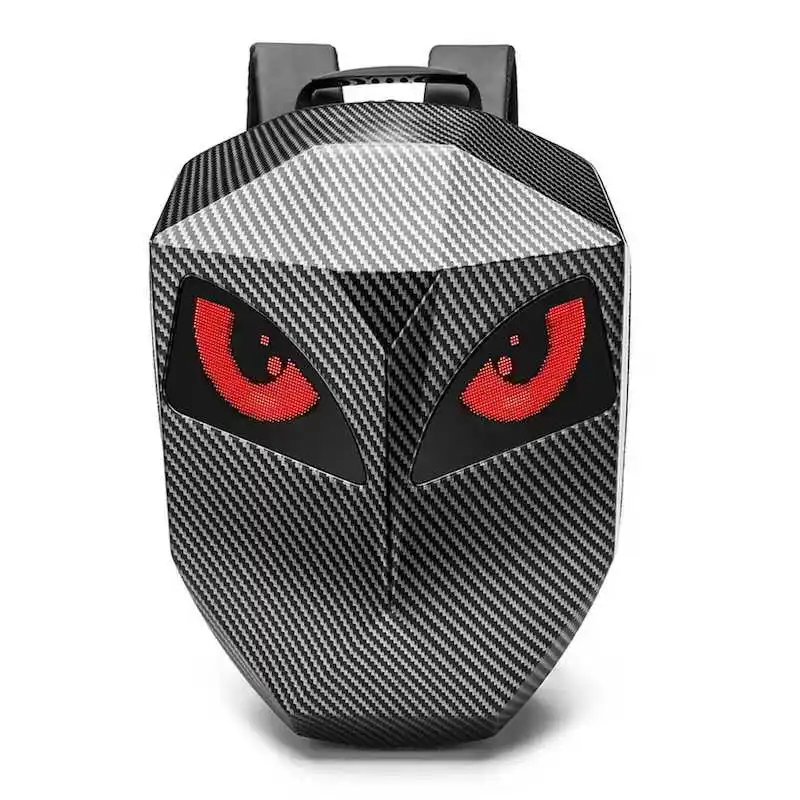 Display a LED Zaino intelligente Casco Ironman Borsa espandibile con guscio rigido Proteggi le cose per il giro in bici da moto fresco all'aperto