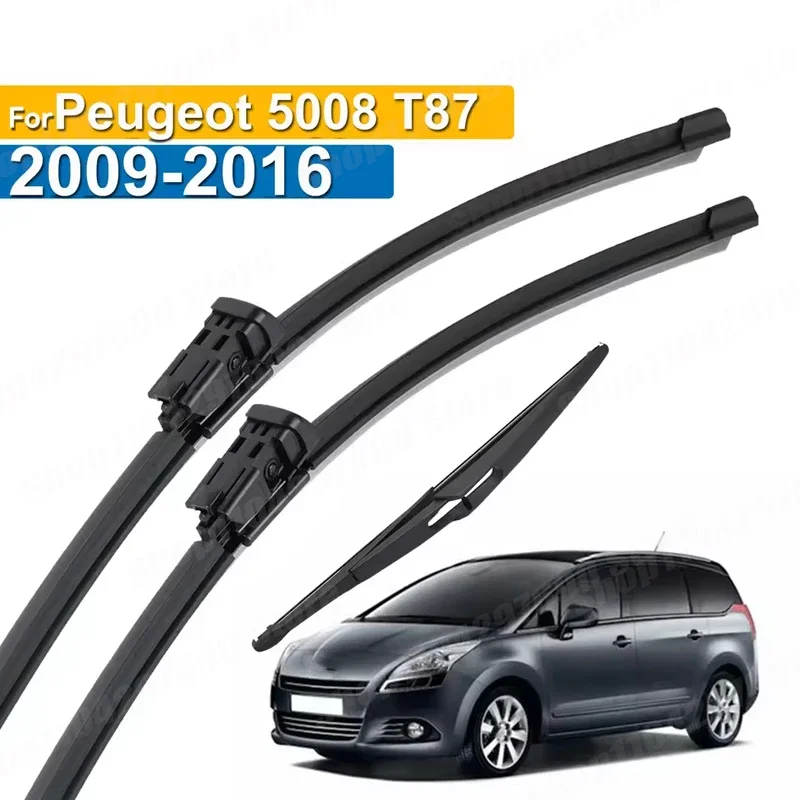 Wiper LHD Front & Rear Wiper Blades Set For Peugeot 5008 T87 2009 - 2016 Windshield Windscreen Window Brushes 30