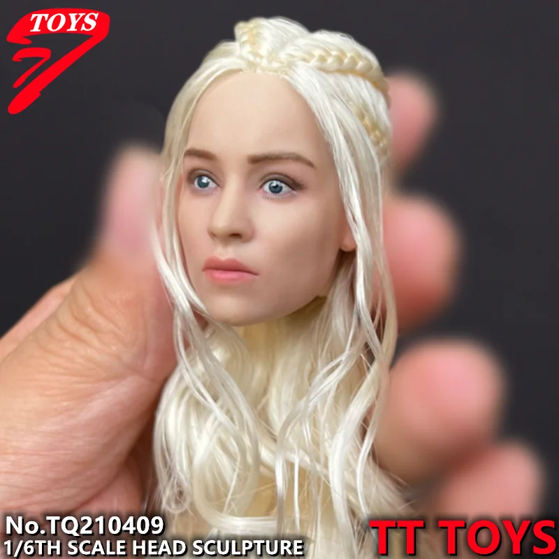 Tttoys tq210409 antike weibliche Emilia Modell Kopf Skulptur Clarke blonde lockige Haare passen 12 Zoll ph tb league Action figur Spielzeug Puppen