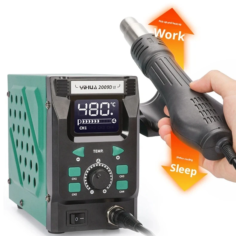 YIHUA 2009D-II 700W محطة إعادة العمل لحام مع 4 مجموعات مسبقة بدون فرش لإصلاح الهاتف المحمول #1