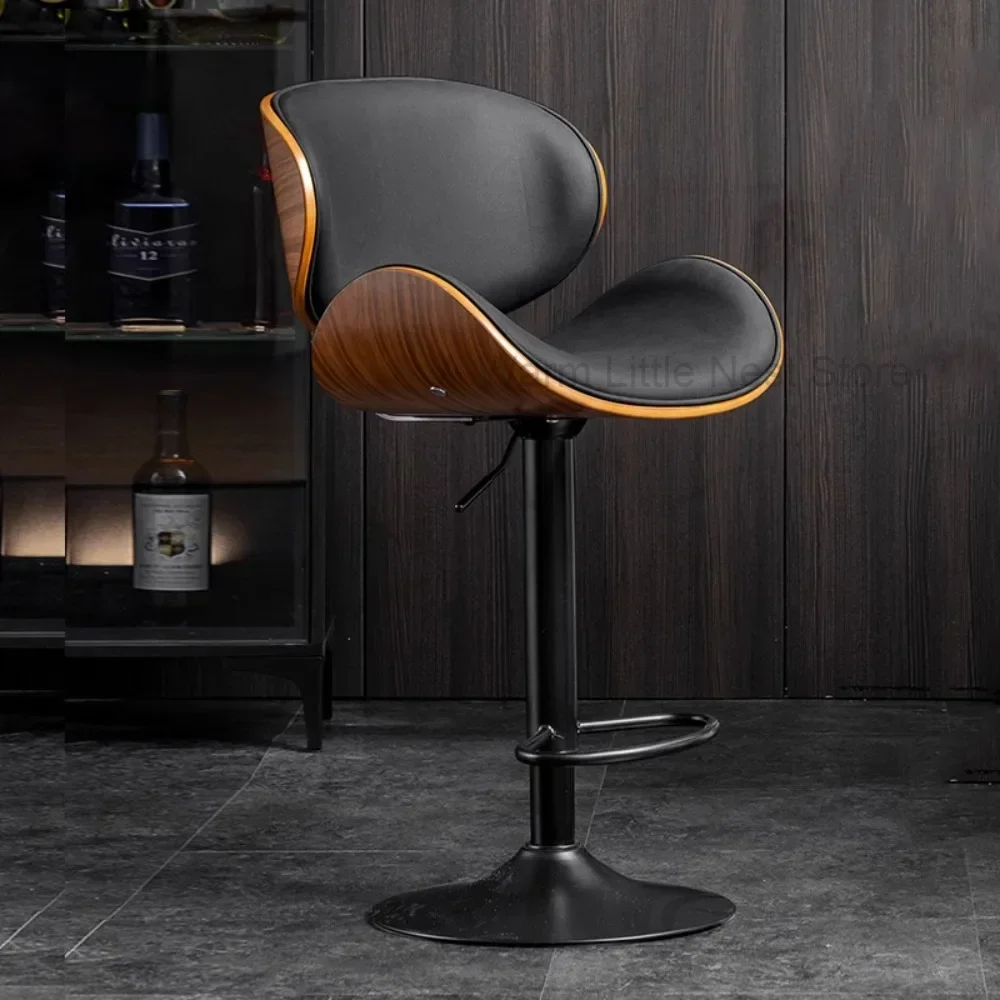 Nordic Swivel Dining Chairs Black Legs Unique Relax Fashion Luxury Bar Chairs Mid Century Comfortable Silla Indoor Furniture