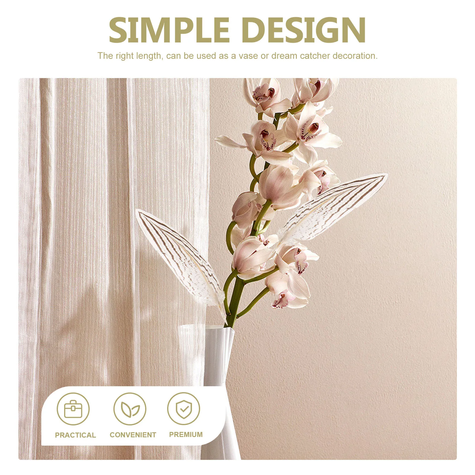 

10pcs Tails Natural Color Craft Plumes DIY Decorative Supplies for Hats Clothes Party Vase Arrangement Dream