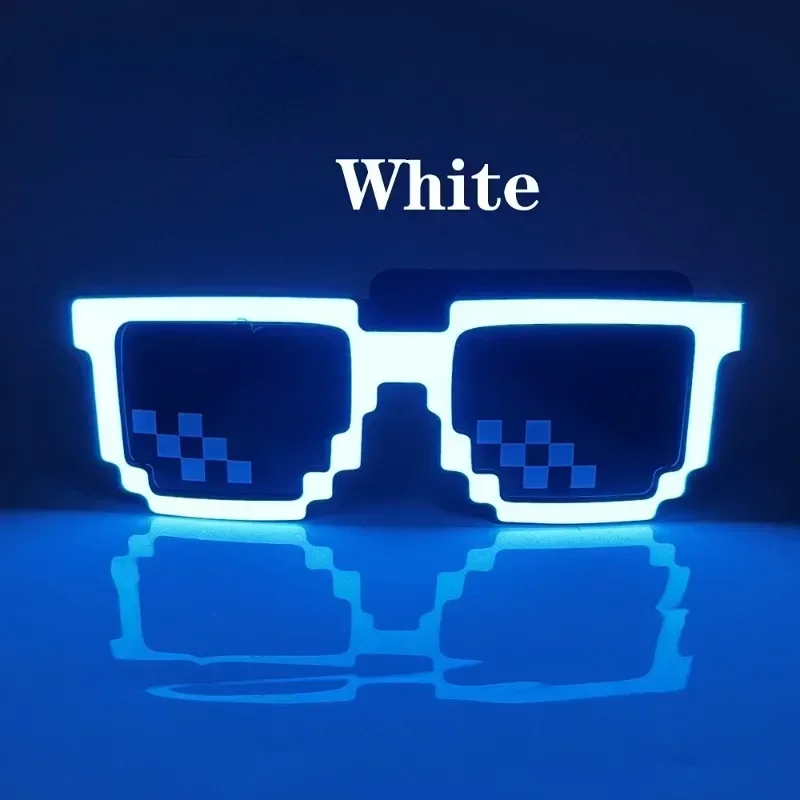 New Fashion Wireless LED Glasses Luminous Glow Flashing Mosaic Eyewear Neon Party Glasses Party Festival Supplies