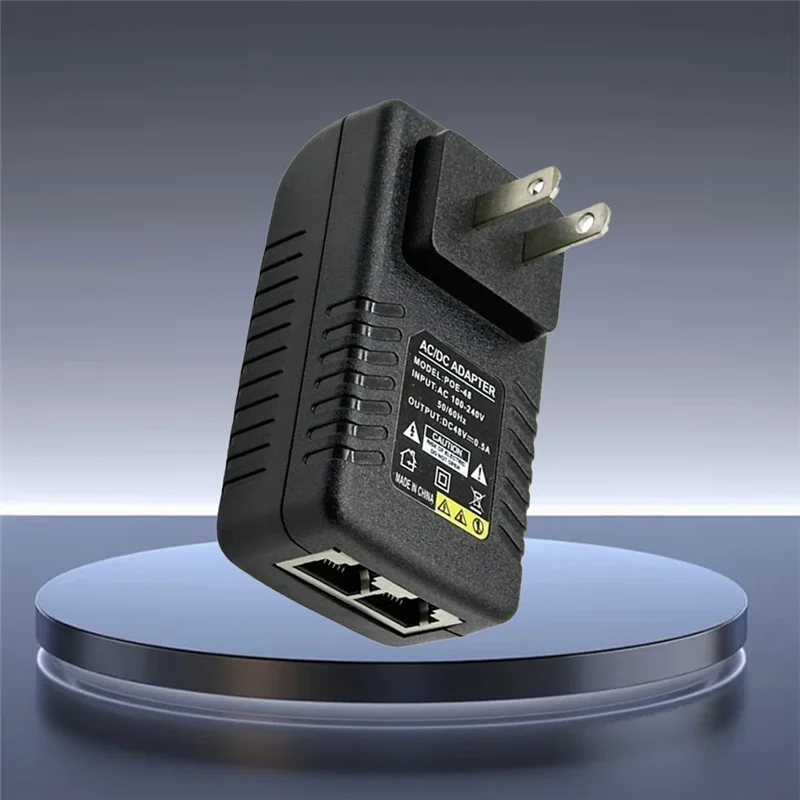 A72T Gigabit 48V Poe Injector IEEE 802.3Af/At Passive Poe+ 48V/0.5A Output 10/100/1000Mbps Network Power Supply