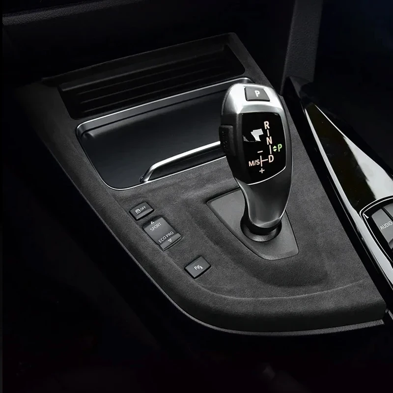 

Для BMW 3 4 серии F30 F31 F34 F32 F33 F36 2013-2019 автомобильная крышка переключения передач, панель, оболочка, накладка, внутренняя алькантара, аксессуары