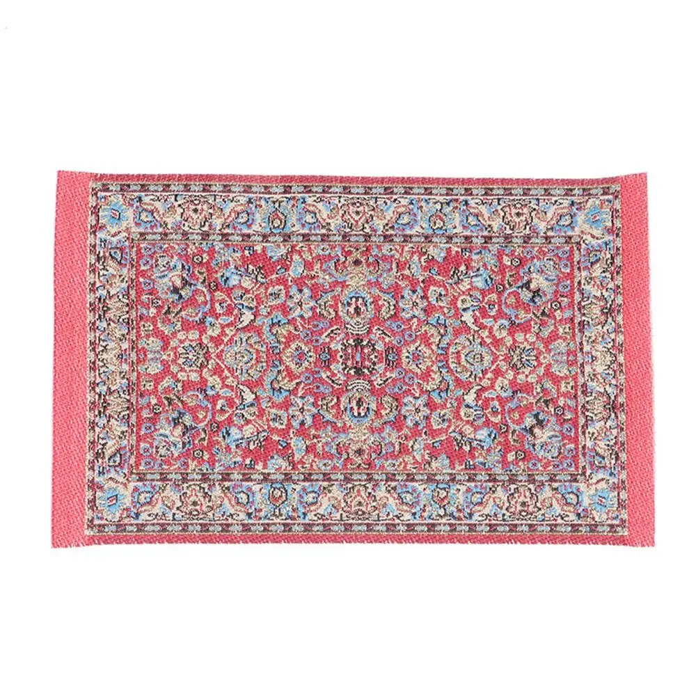 Play  Model Crafts Floor Coverings 1:12 Dollhouse Miniature Dollhouse Furniture Dollhouse Carpet Simulation Weaving Rugs