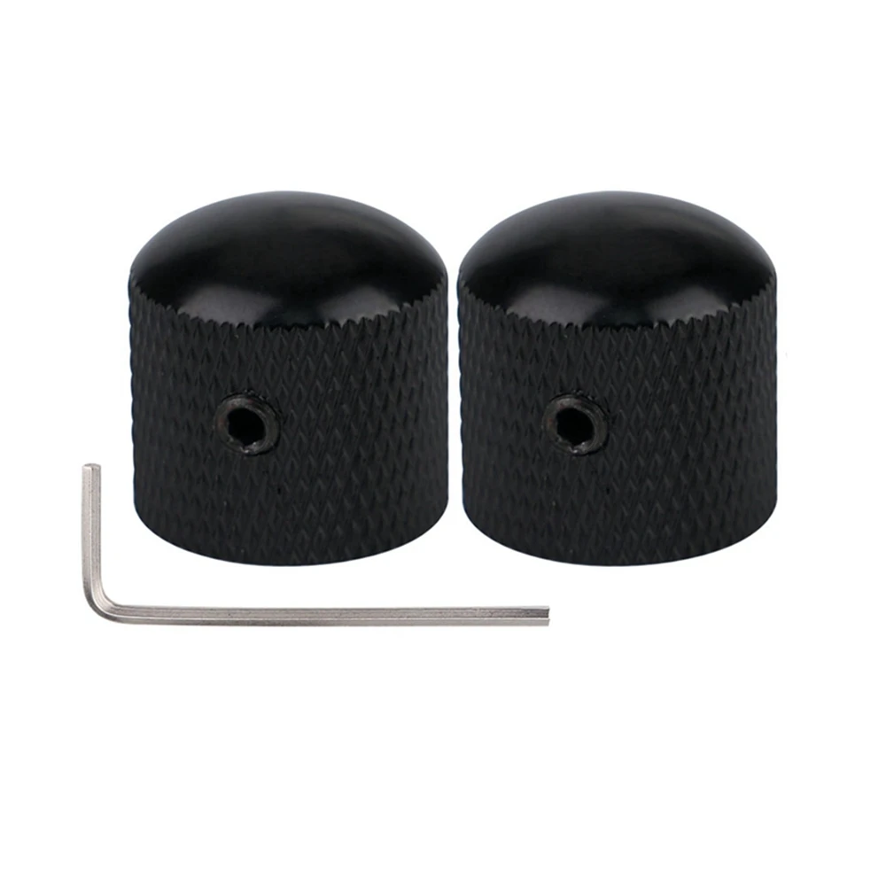 1 stücke/2 stücke Metall Dome Knöpfe Elektrische Bass Gitarre Knöpfe Volume Tone Control Knöpfe mit Schlüssel Bronze/BK/CR/GD/Schwarz Nickel – Detail 10