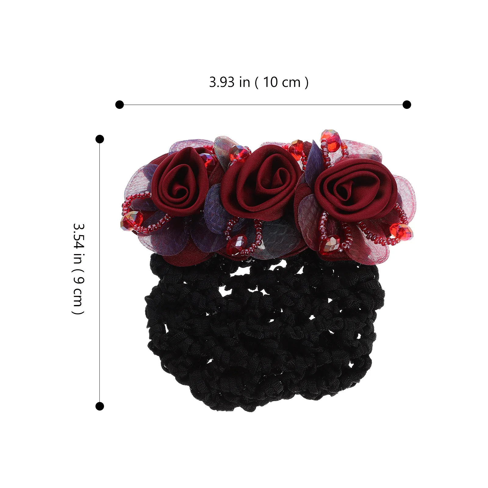 

Flower Hair Cover Fabric Hairnet For Women Bun Holder Dance Nurse Stewardess Workwear Accessory Hair Bun Covers